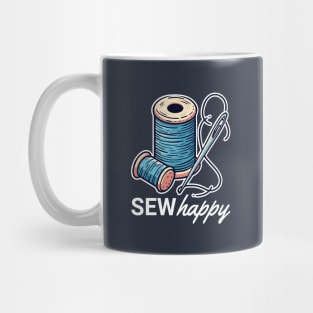 Sew Happy: Witty and Cute for Sewing Lovers Mug